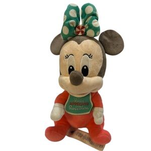 Disney Baby Minnie Mouse Christmas Santa Approved Sweetness Plush